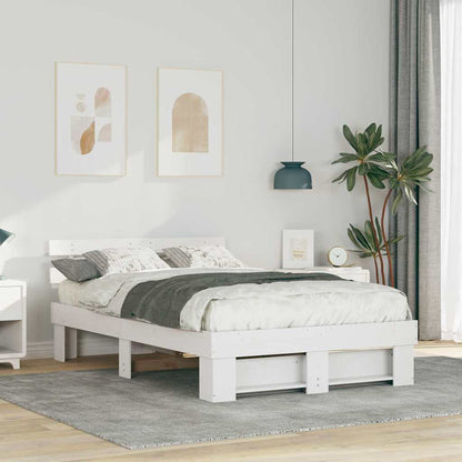 Struttura del letto Bianco 140 x 190 cm Pino massello | homemem39