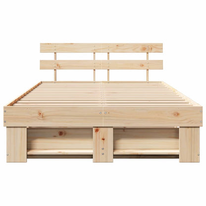 Struttura del letto Marrone 135 x 190 cm Pino massello | homemem39
