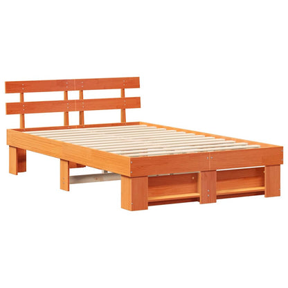 Struttura del letto Marrone cerato 135 x 190 cm Pino massello | homemem39