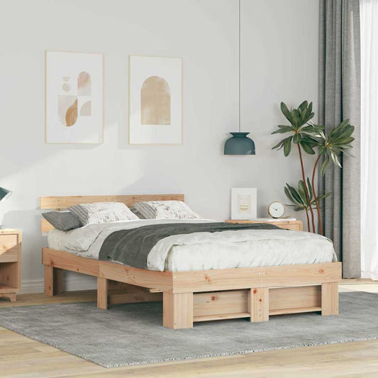 Struttura del letto Marrone 120 x 190 cm Pino massello | homemem39