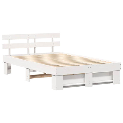Struttura del letto Bianco 120 x 190 cm Pino massello | homemem39