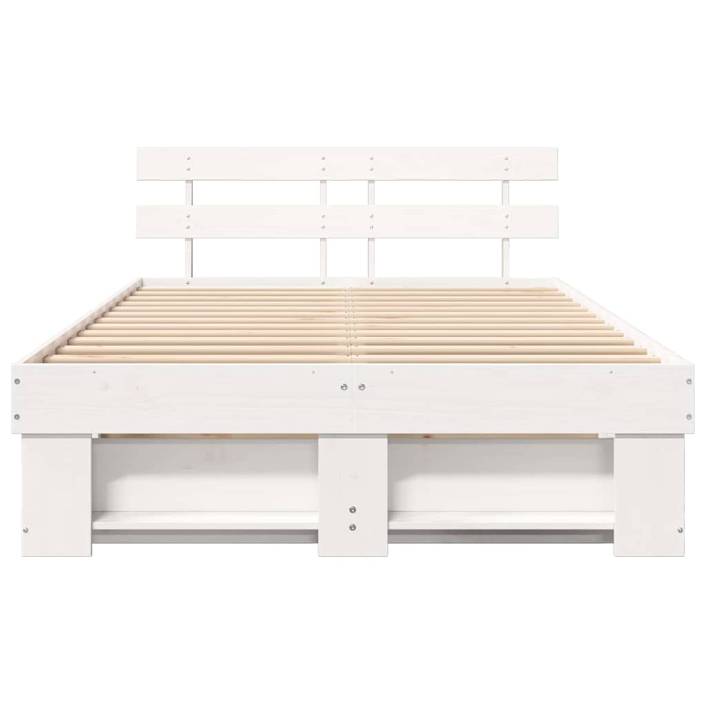 Struttura del letto Bianco 120 x 190 cm Pino massello | homemem39