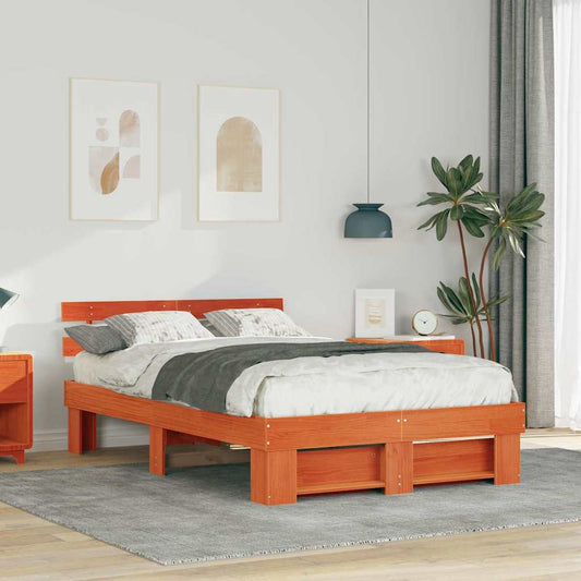 Struttura del letto Marrone cerato 120 x 190 cm Pino massello | homemem39