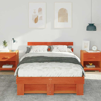Struttura del letto Marrone cerato 120 x 190 cm Pino massello | homemem39