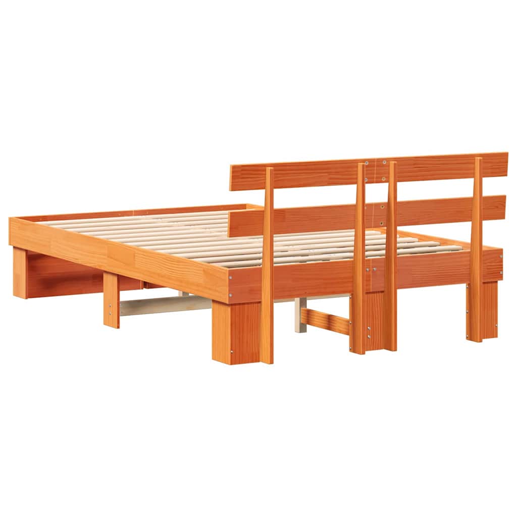 Struttura del letto Marrone cerato 120 x 190 cm Pino massello | homemem39