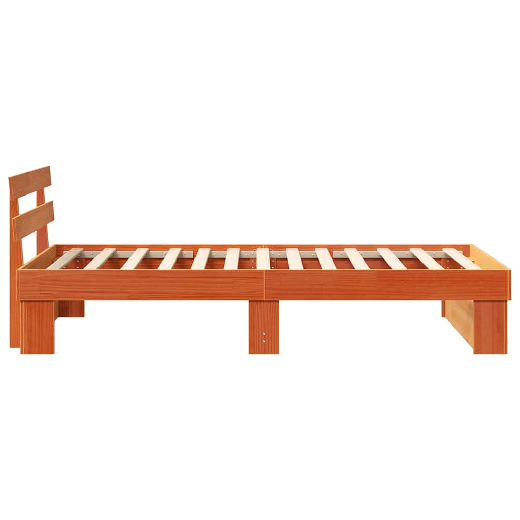 Struttura del letto Marrone cerato 100 x 200 cm Pino massello | homemem39