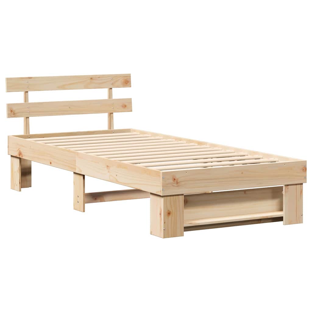Struttura del letto Marrone 90 x 200 cm Pino massello | homemem39