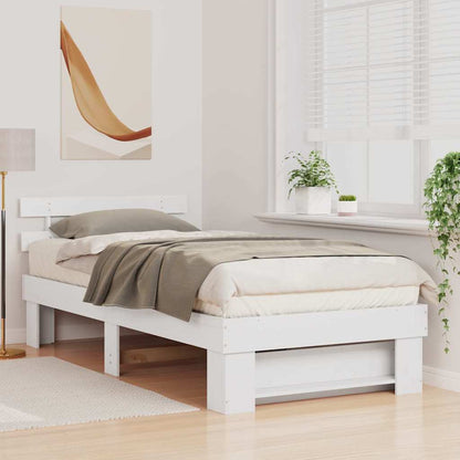 Struttura del letto Bianco 90 x 200 cm Pino massello | homemem39