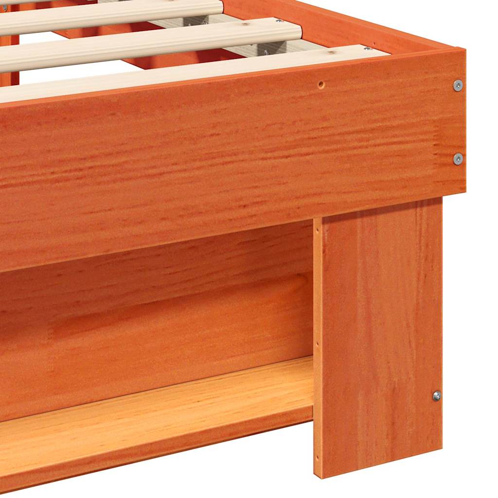 Struttura del letto Marrone cerato 90 x 200 cm Pino massello