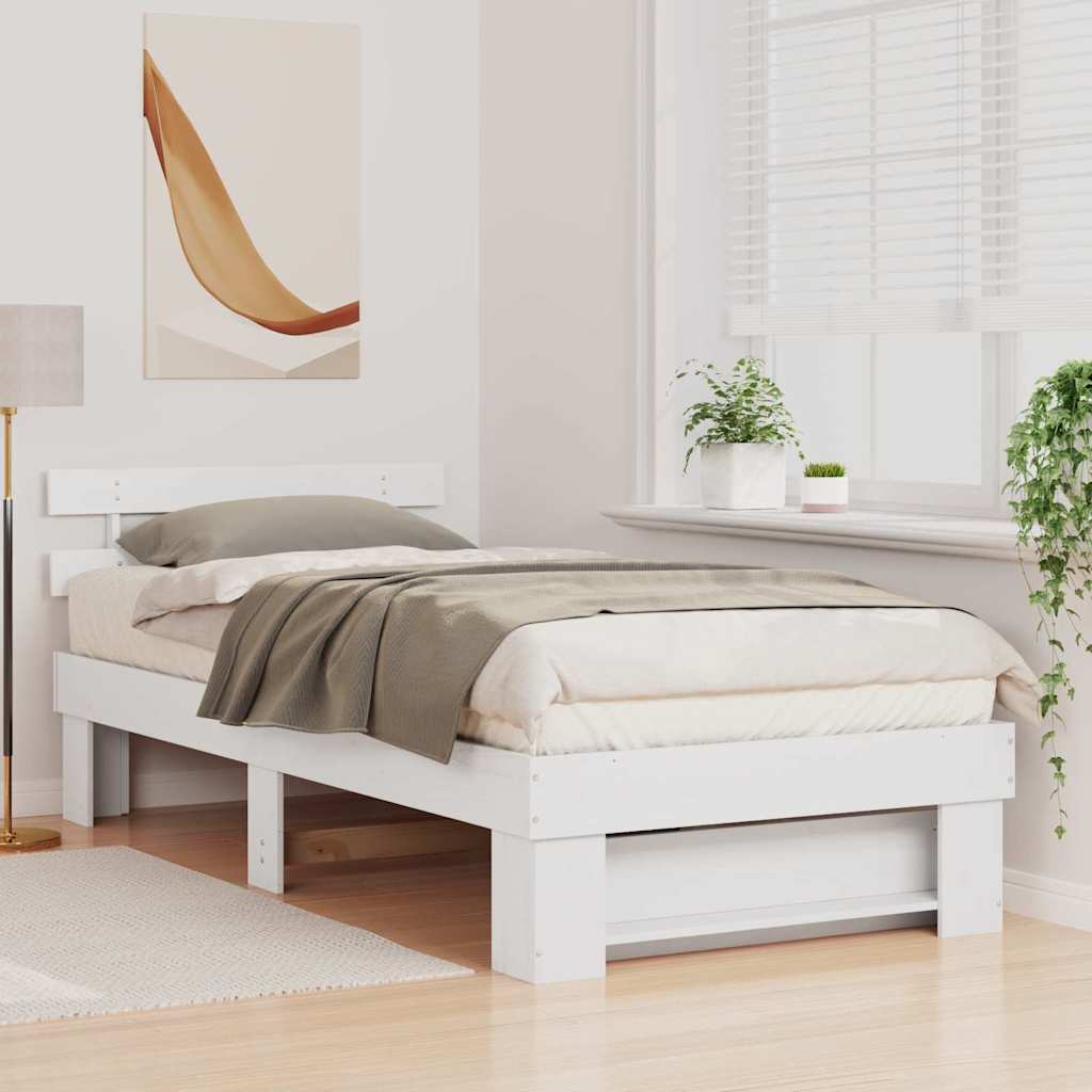 Struttura del letto Bianco 80 x 200 cm Pino massello | homemem39