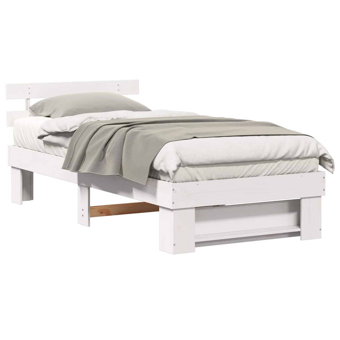 Struttura del letto Bianco 80 x 200 cm Pino massello | homemem39