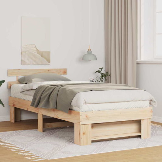 Struttura del letto Marrone 90 x 190 cm Pino massello | homemem39