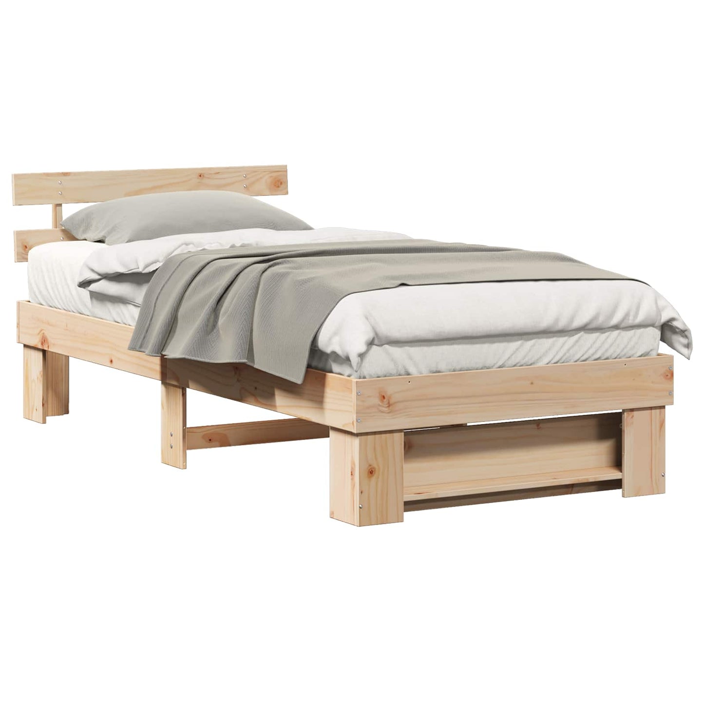 Struttura del letto Marrone 90 x 190 cm Pino massello | homemem39