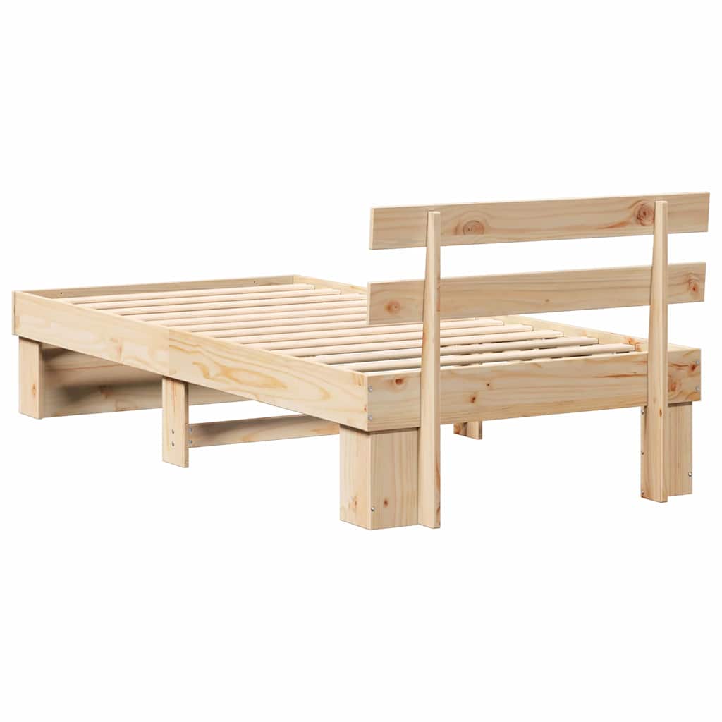 Struttura del letto Marrone 90 x 190 cm Pino massello | homemem39