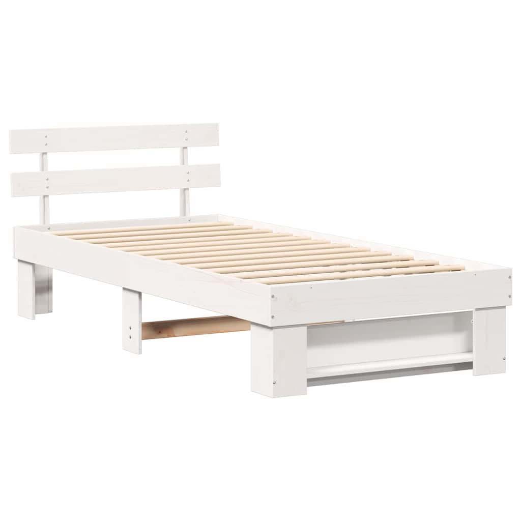 Struttura del letto Bianco 90 x 190 cm Pino massello | homemem39