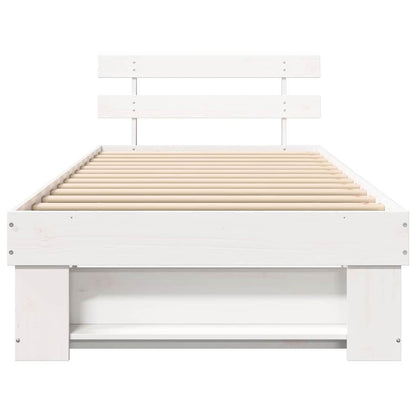 Struttura del letto Bianco 75 x 190 cm Pino massello | homemem39