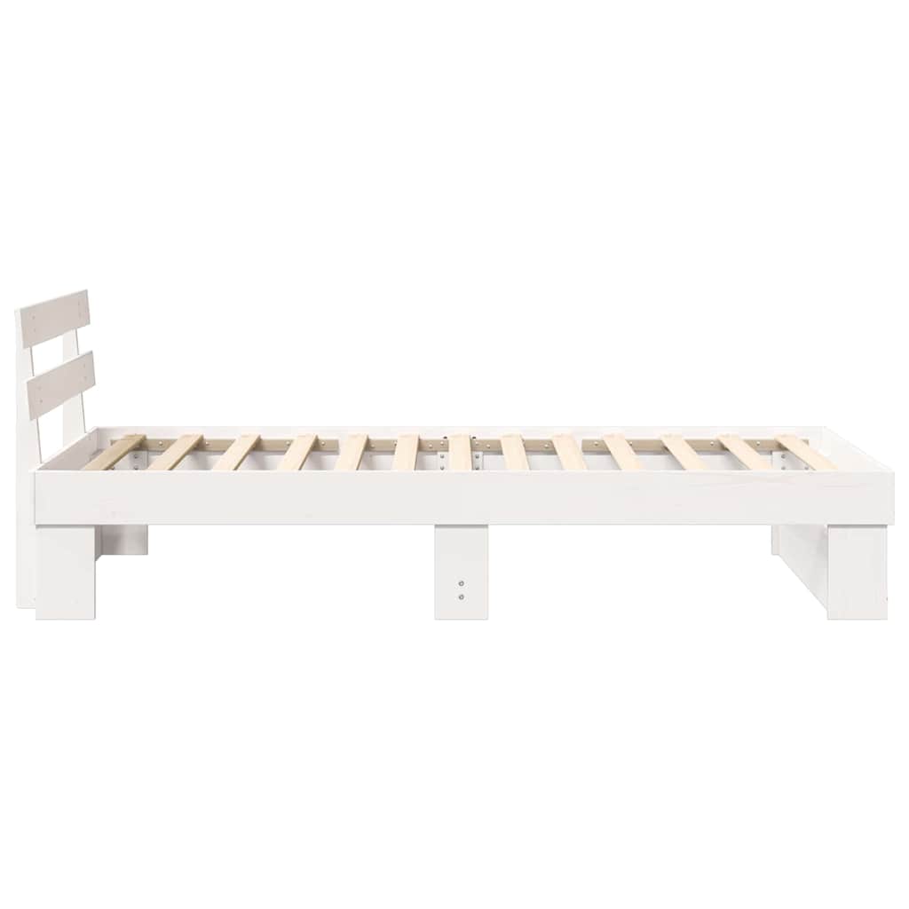 Struttura del letto Bianco 75 x 190 cm Pino massello | homemem39