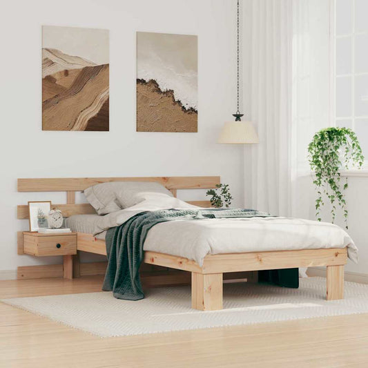 Struttura del letto Marrone 100 x 200 cm Pino massello | homemem39