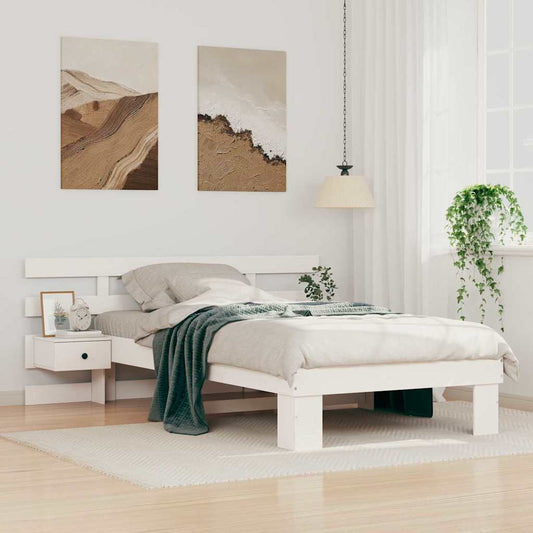 Struttura del letto Bianco 90 x 200 cm Pino massello | homemem39