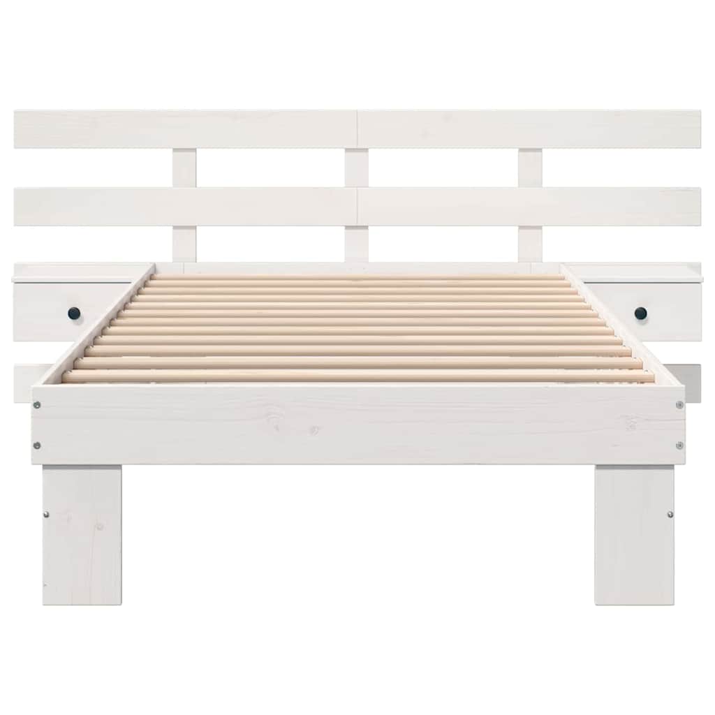 Struttura del letto Bianco 90 x 200 cm Pino massello | homemem39