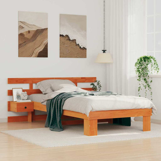 Struttura del letto Marrone cerato 90 x 200 cm Pino massello | homemem39