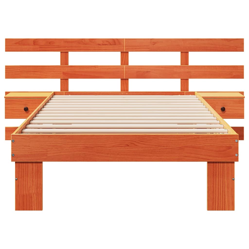 Struttura del letto Marrone cerato 90 x 200 cm Pino massello