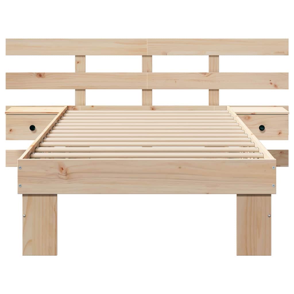 Struttura del letto Marrone 90 x 190 cm Pino massello | homemem39