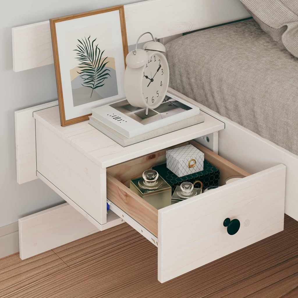 Struttura del letto Bianco 90 x 190 cm Pino massello