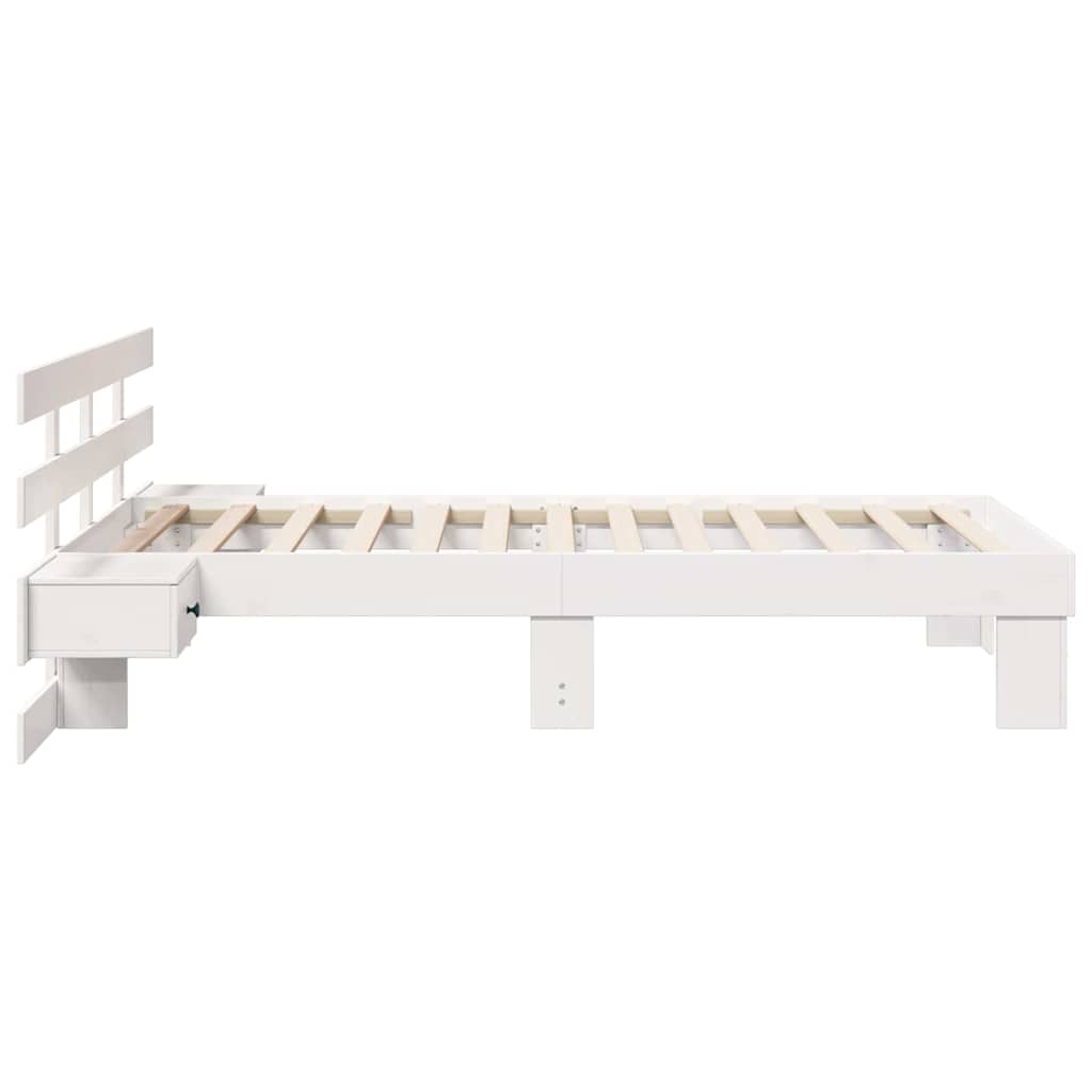 Struttura del letto Bianco 90 x 190 cm Pino massello | homemem39