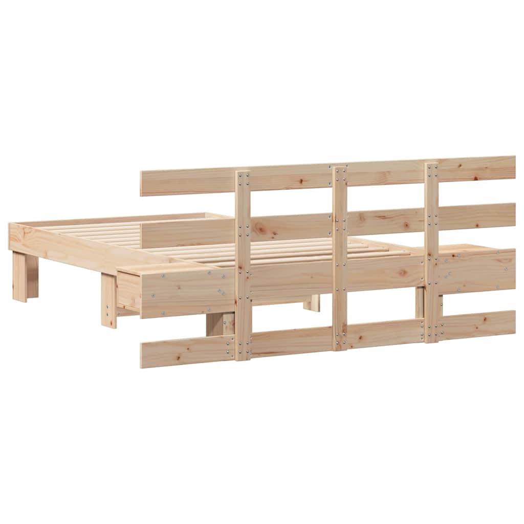 Struttura del letto Marrone 75 x 190 cm Pino massello | homemem39