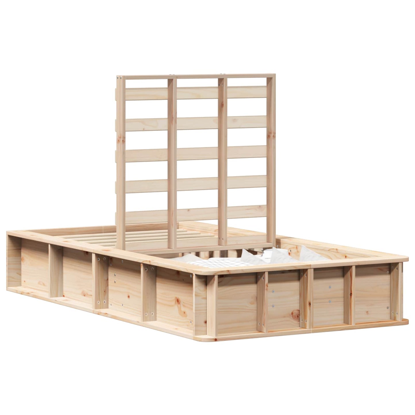 Struttura del letto Marrone cerato 75 x 190 cm Pino massello | homemem39