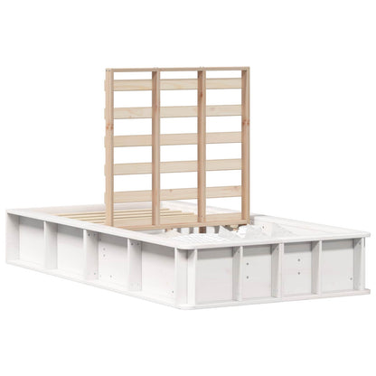 Struttura del letto Bianco 75 x 190 cm Pino massello | homemem39