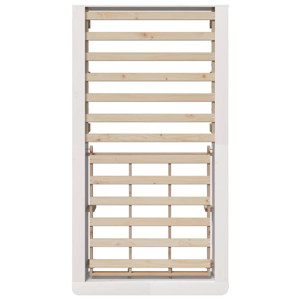 Struttura del letto Bianco 75 x 190 cm Pino massello | homemem39