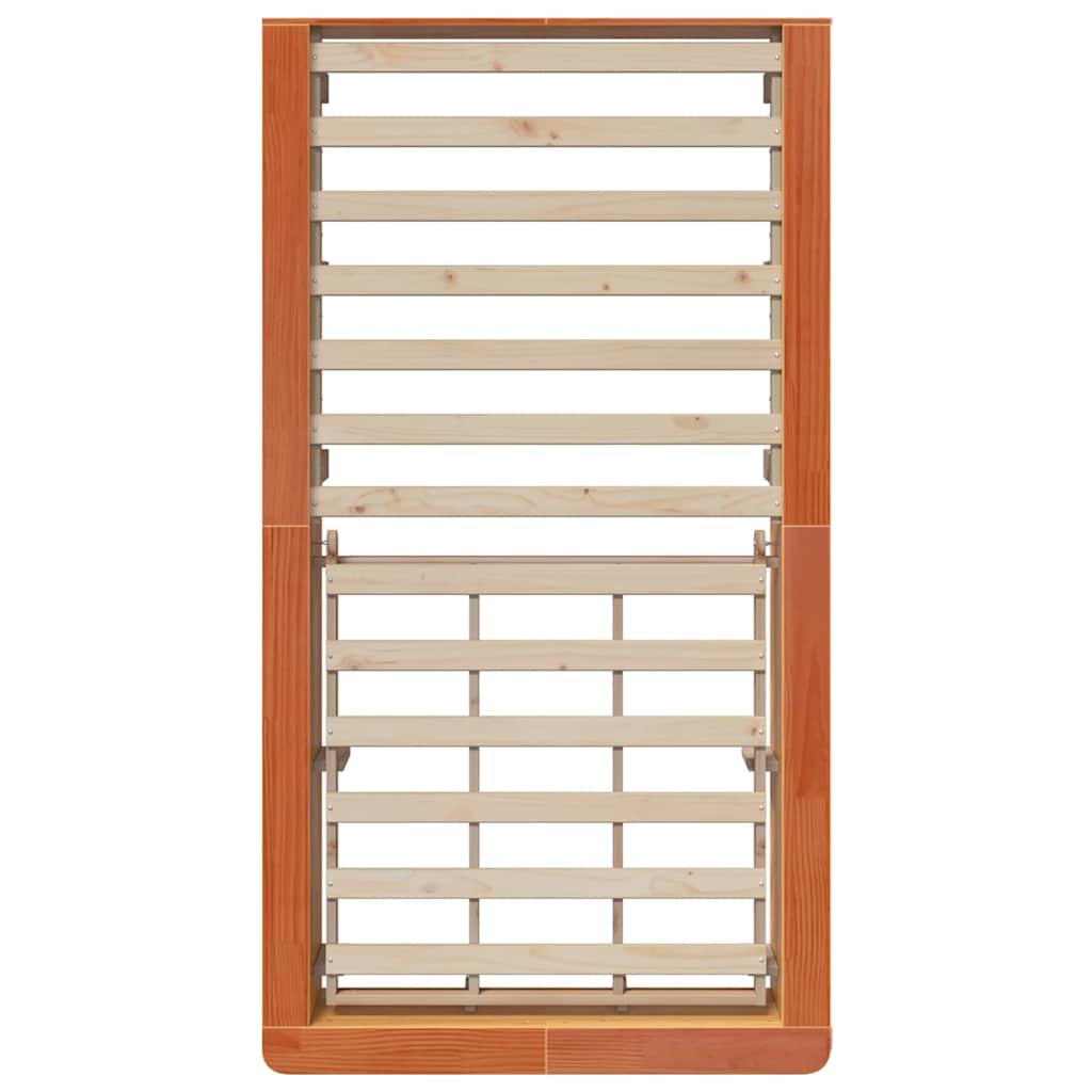 Struttura del letto Marrone cerato 75 x 190 cm Pino massello | homemem39