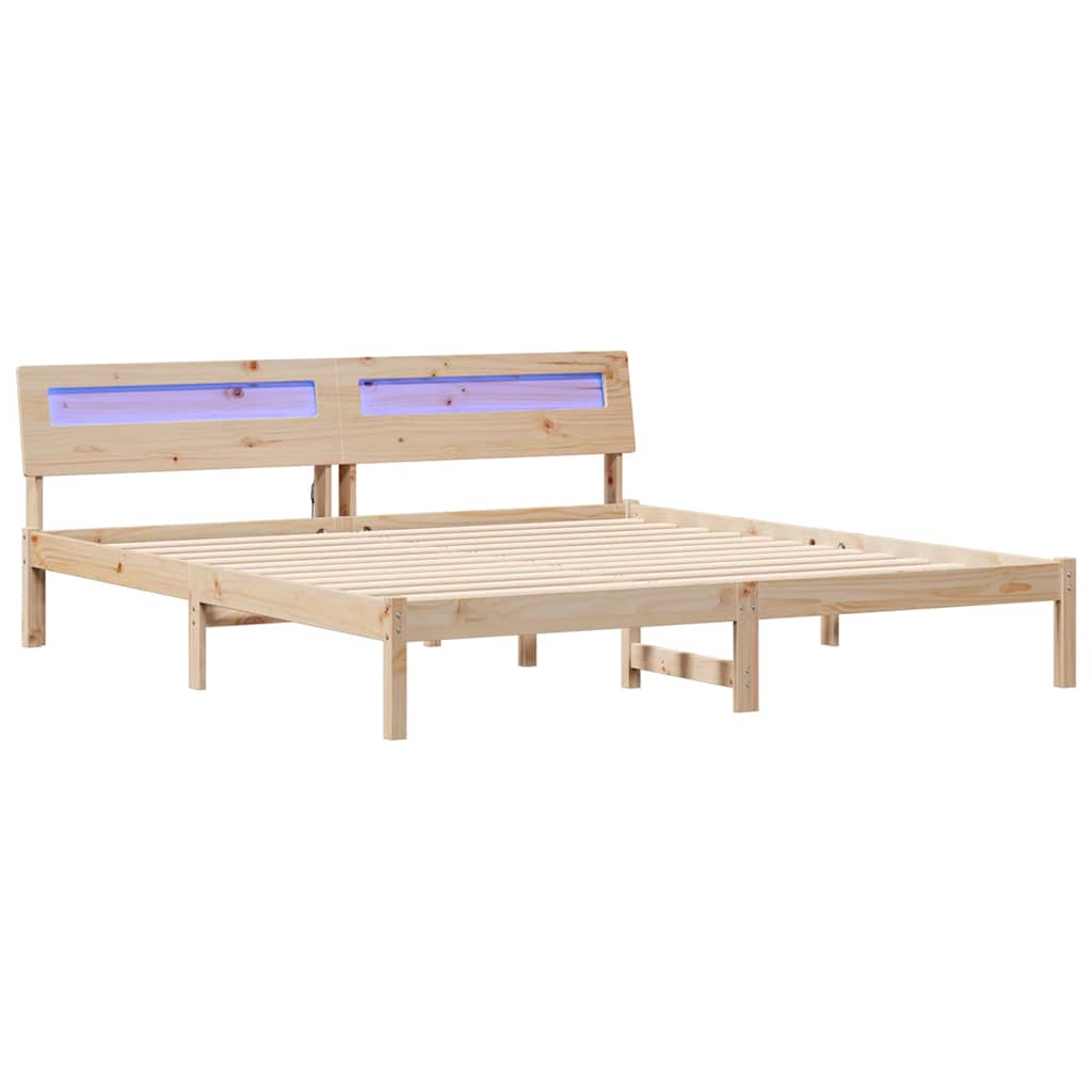 Struttura del letto Marrone 180 x 200 cm Pino massello