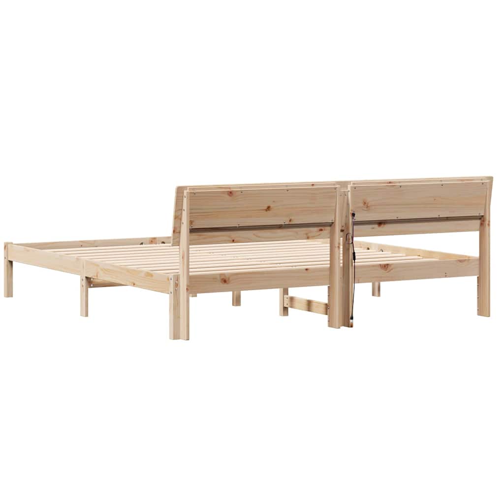 Struttura del letto Marrone 180 x 200 cm Pino massello | homemem39