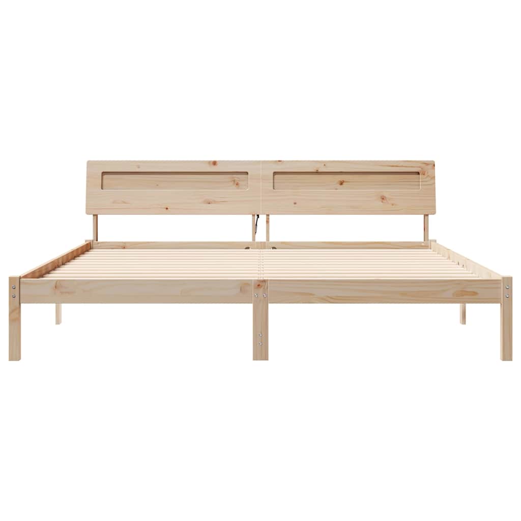 Struttura del letto Marrone 180 x 200 cm Pino massello | homemem39