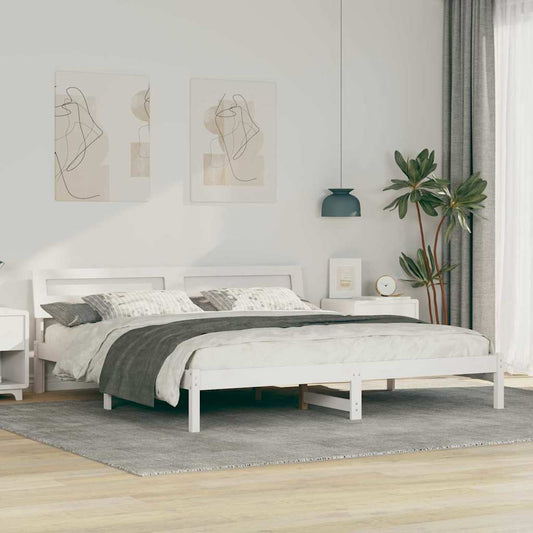 Struttura del letto Bianco 180 x 200 cm Pino massello | homemem39