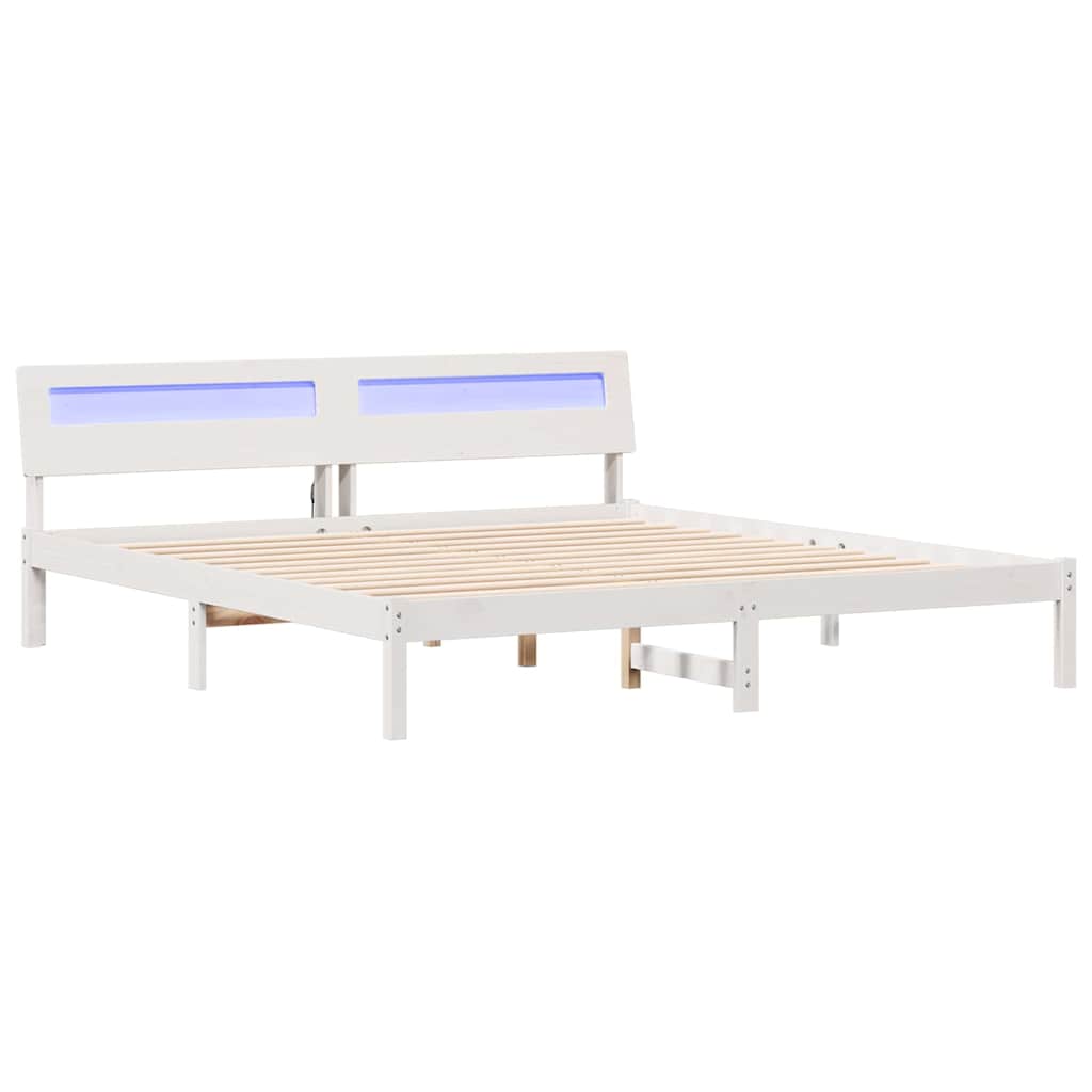 Struttura del letto Bianco 180 x 200 cm Pino massello | homemem39