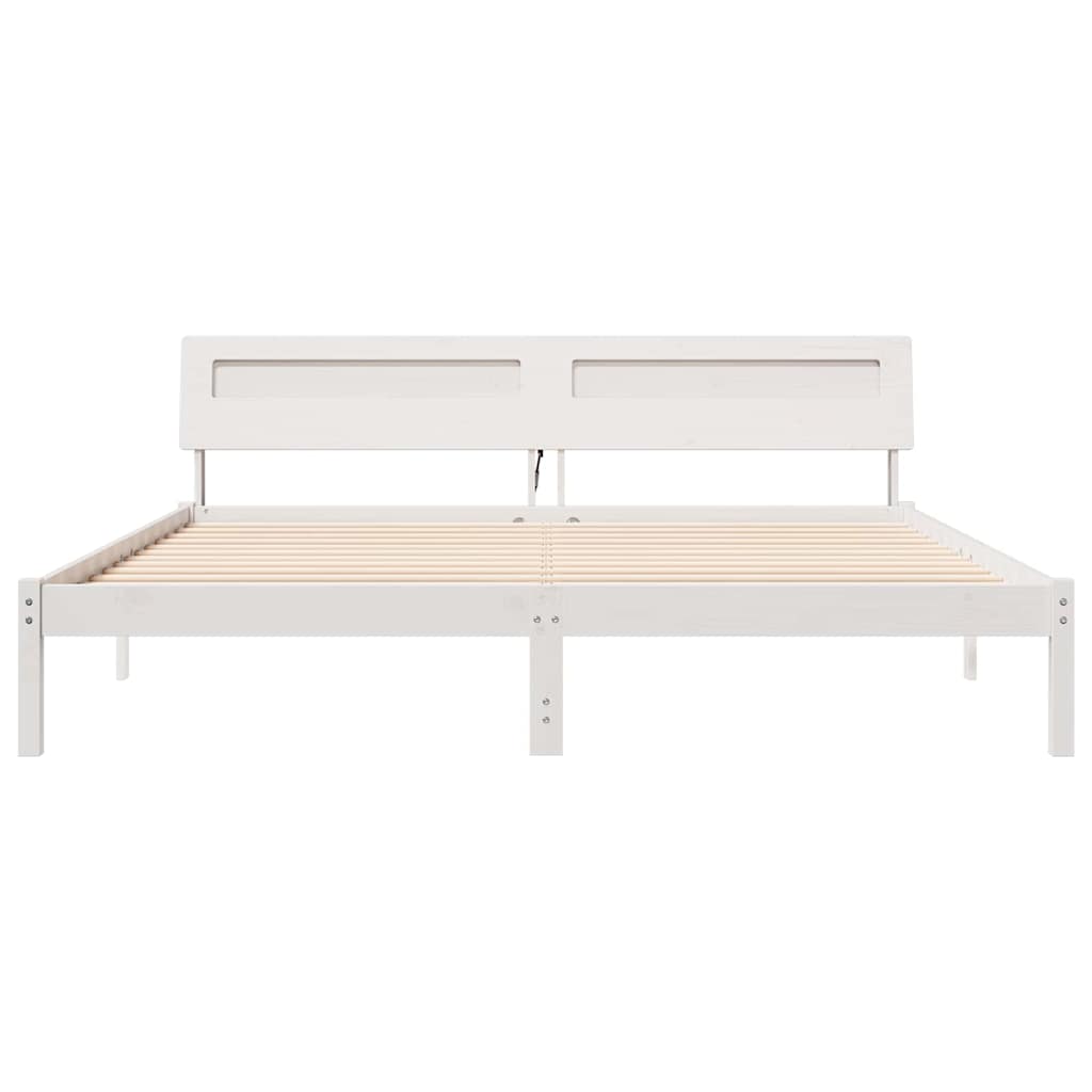 Struttura del letto Bianco 180 x 200 cm Pino massello | homemem39