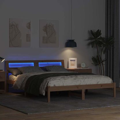 Struttura del letto Marrone 140 x 200 cm Pino massello | homemem39