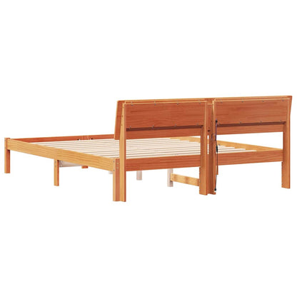 Struttura del letto Marrone cerato 140 x 200 cm Pino massello