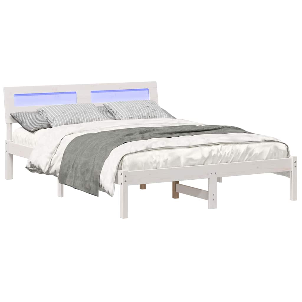 Struttura del letto Bianco 140 x 190 cm Pino massello | homemem39
