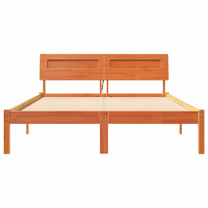 Struttura del letto Marrone cerato 140 x 190 cm Pino massello | homemem39