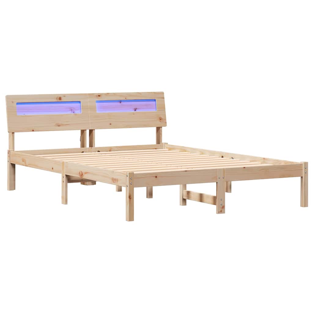 Struttura del letto Marrone 135 x 190 cm Pino massello | homemem39
