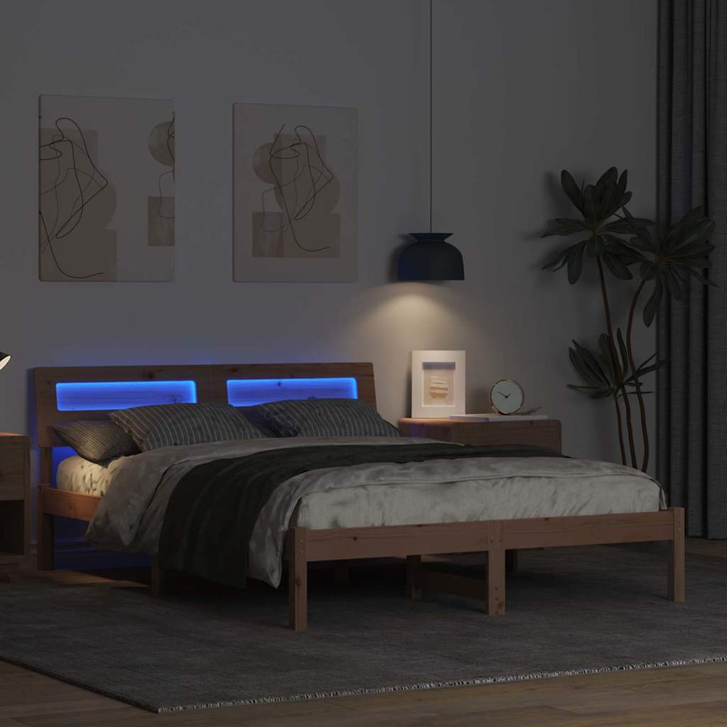 Struttura del letto Marrone 120 x 190 cm Pino massello | homemem39