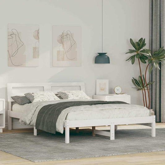 Struttura del letto Bianco 120 x 190 cm Pino massello | homemem39