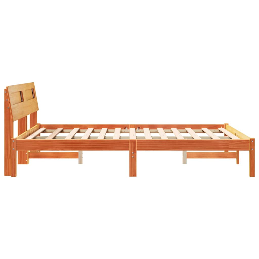 Struttura del letto Marrone cerato 120 x 190 cm Pino massello | homemem39
