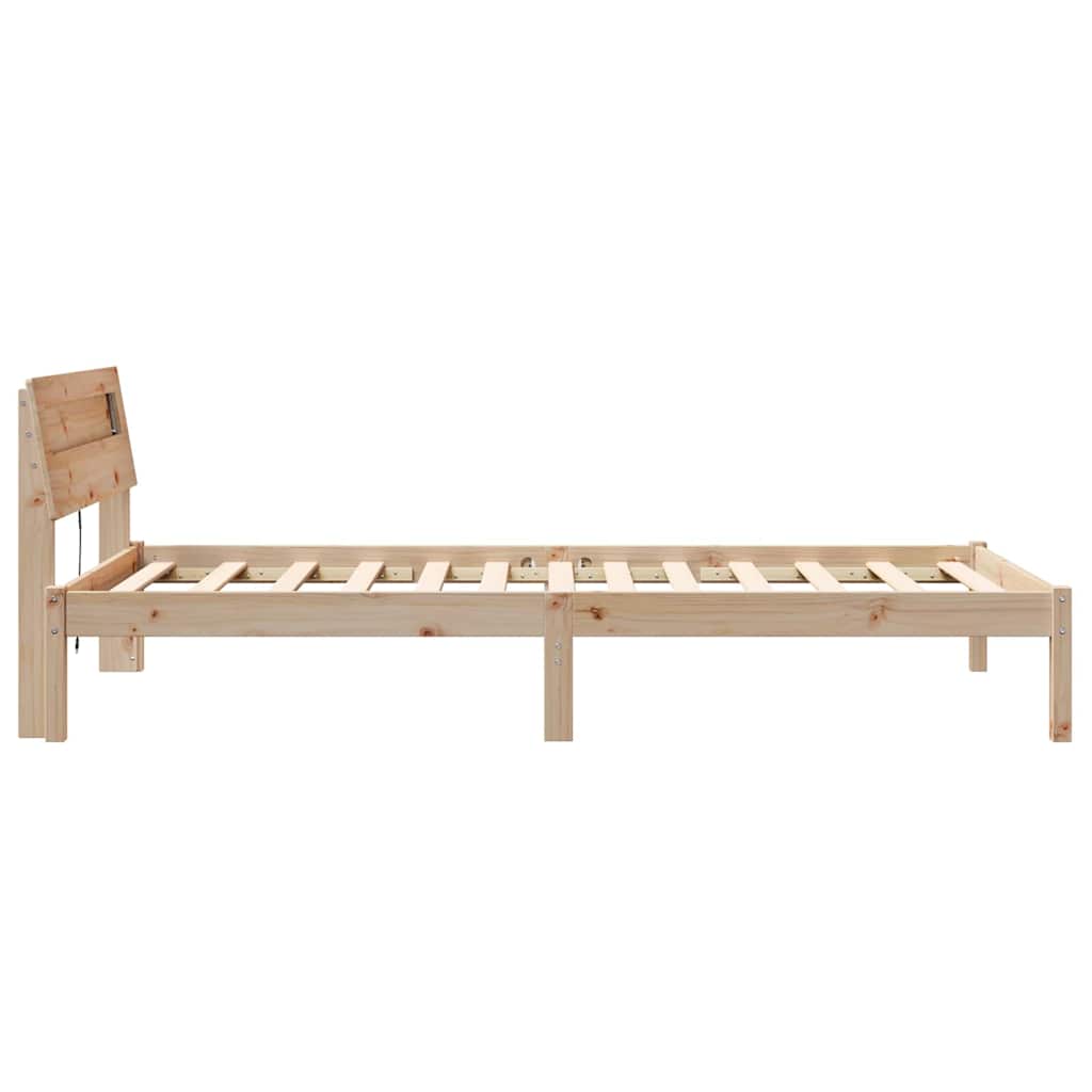 Struttura del letto Marrone 90 x 200 cm Pino massello | homemem39