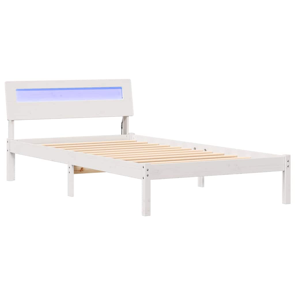 Struttura del letto Bianco 90 x 200 cm Pino massello | homemem39